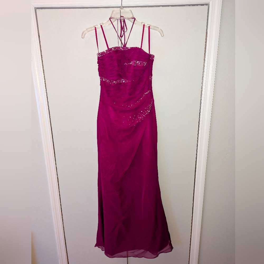 Xcite Xtreme Magenta Sequined Gown